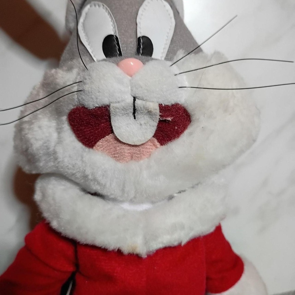 Looney Tunes Bugs Bunny Santa Claus Plush Vintage Holiday Stuffed Animal 12 inch - Picture 4 of 7